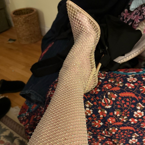 Mata Shoes Shoes - Over the knee thigh high fishnet & diamond boots SO SEXY never worn